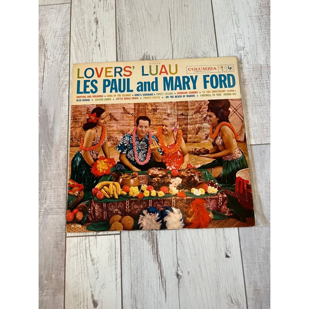 Les Paul & Mary Ford "Lovers Luau" Vinyl Record CL 1276 Vintage Album